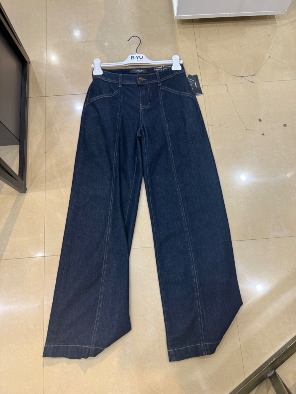 Liverpool - LM4374SSL Wide Leg in Indigo Rinse